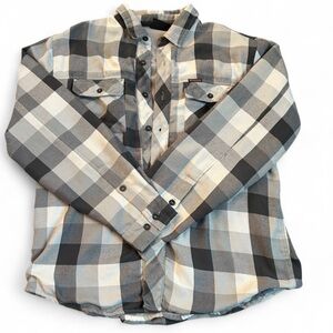 Grundens Kodiak Men’s M Flannel Shirt Fleece Lined Shacket Gorpcore Outdoor Cozy